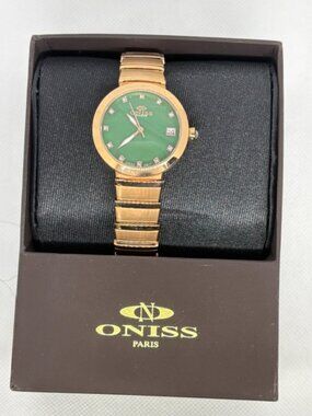 Oniss Swiss Movement Women's Prima Green Mother of Pearl Watch - ON5559-30RGG